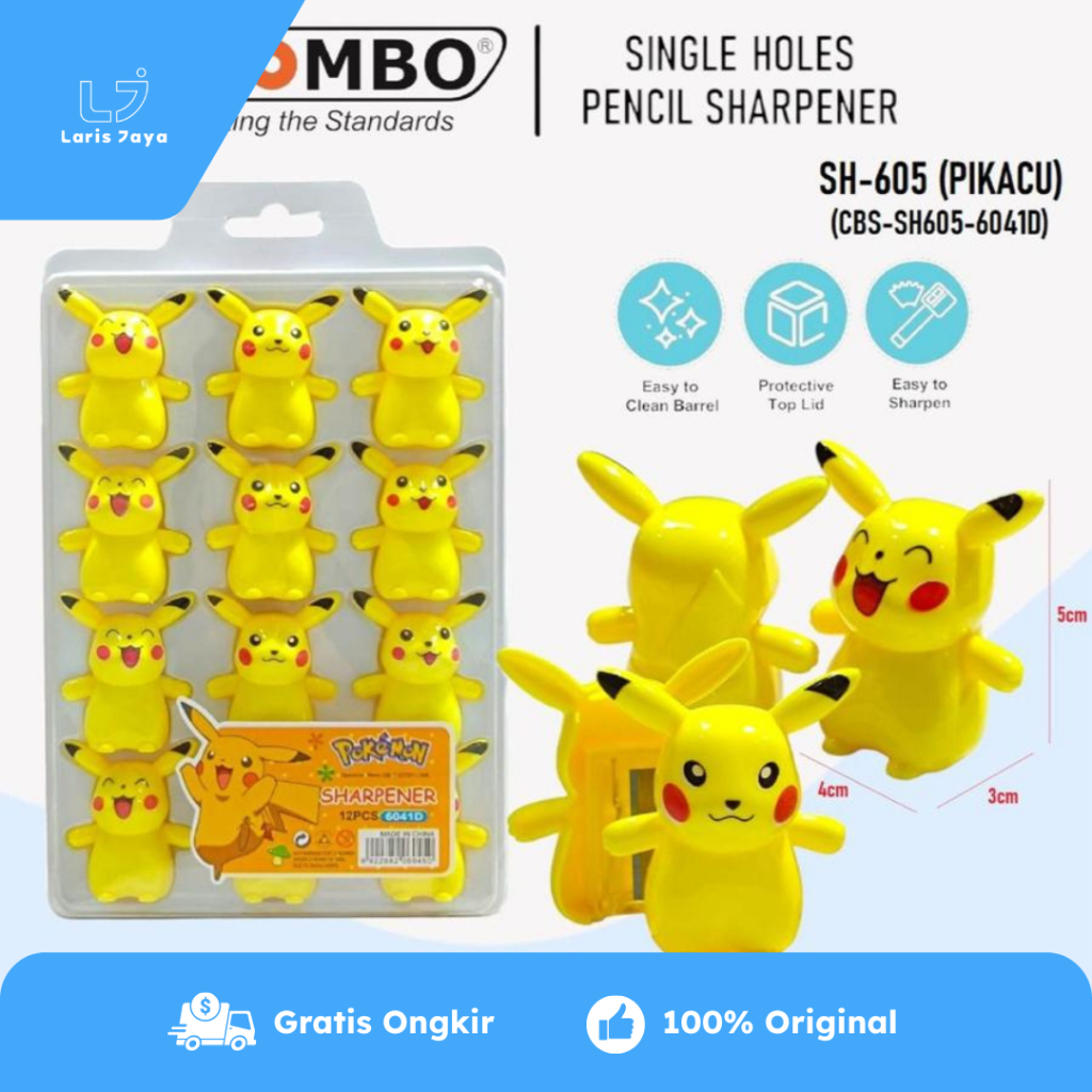 

1 LSN / 12 Pcs Rautan Pokemon 6041D Pikacu