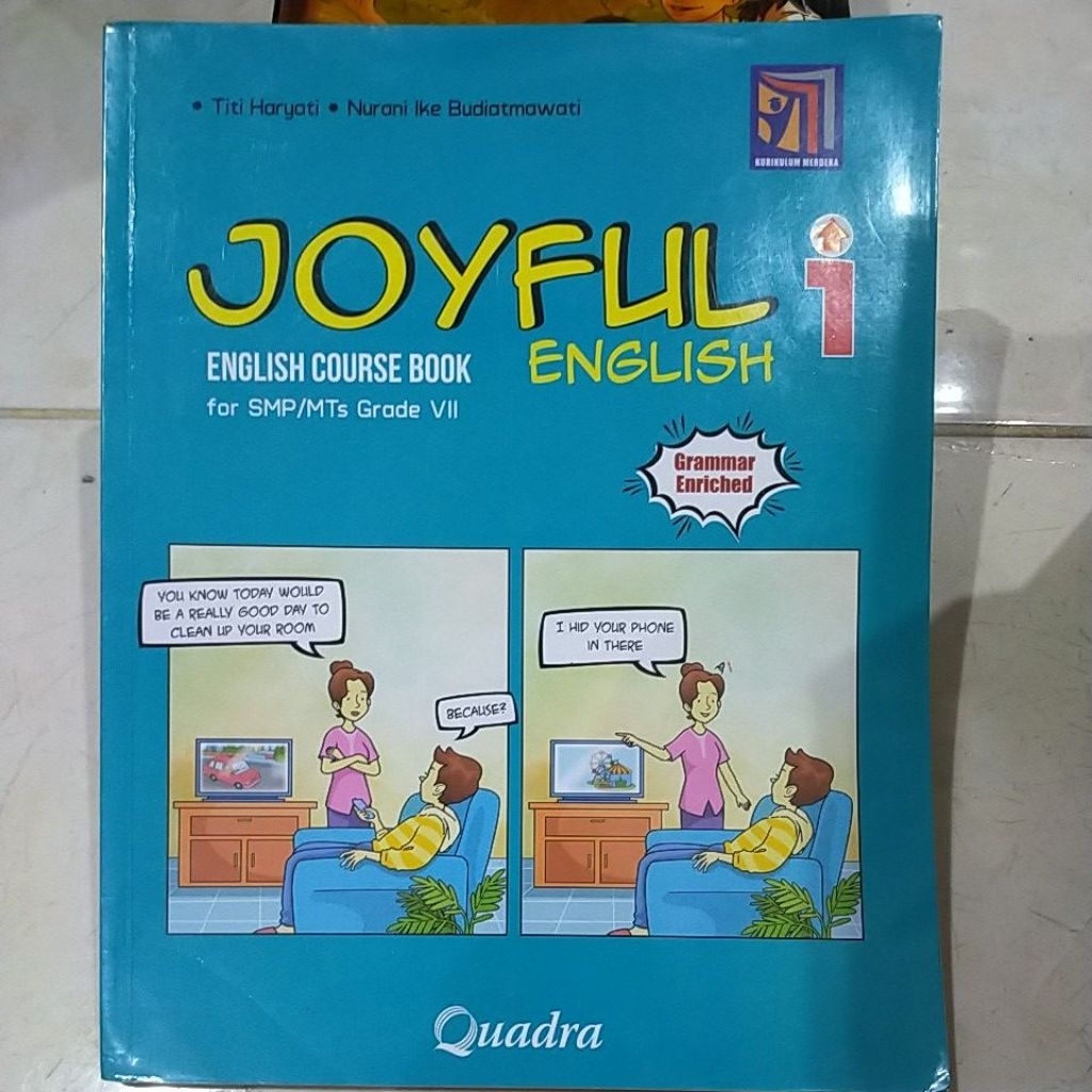 Joyful English kelas 7 SMP/MTs kelas VII Quadra Kurikulum Merdeka Buku Joyful english
