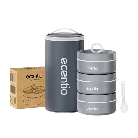 Ecentio lunch box tas set 3pcs(TANPA TAS)