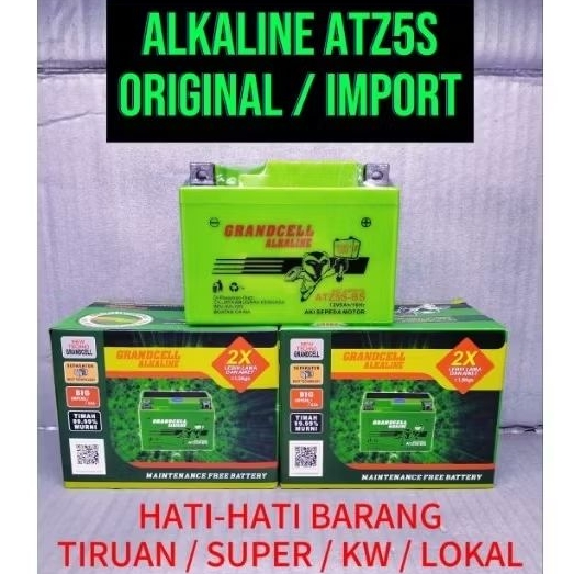AKI ALKALINE GTZ5S / ATZ5S BEAT VARIO JUPITER MX ALKALINE ORIGINAL