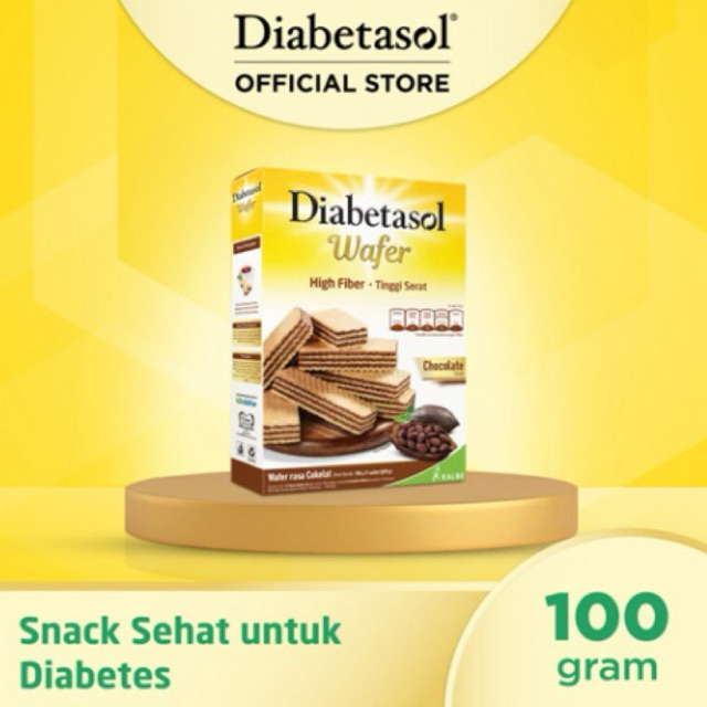 

Diabetasol Cemilan Wafer Cokelat 100gr