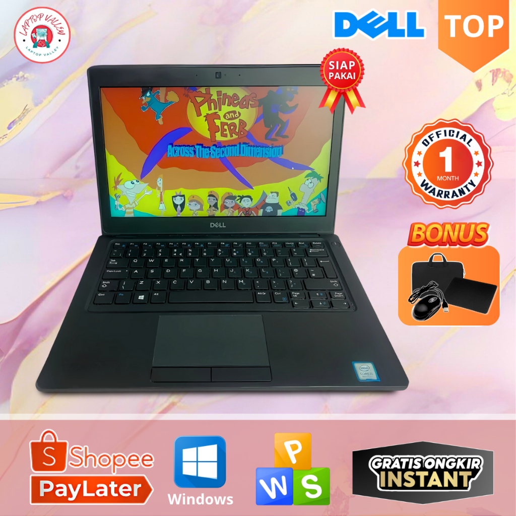 Laptop Dell Latitude G3 3500/5250/5270/5280/5290/5550/5590/5580 - Core i3/i5/i7 Gen 6/7/8 - Layar 12
