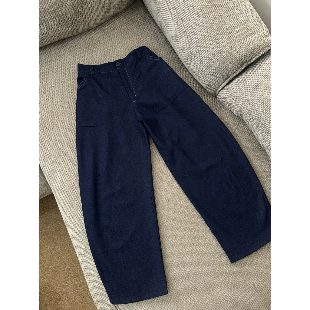 ALBYKS - BARREL PANTS SEMI JEANS SOFT SUEDE