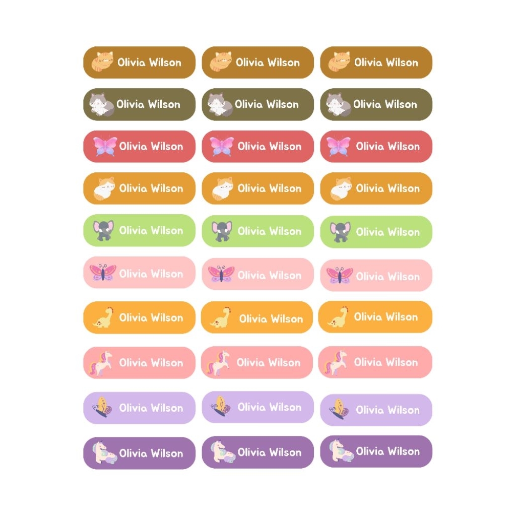 

stiker nama untuk pensil dan alat tulis isu 30pcs