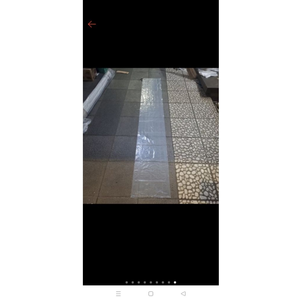 Plastik bungkus karpet/permadani size 40cm x 250cm