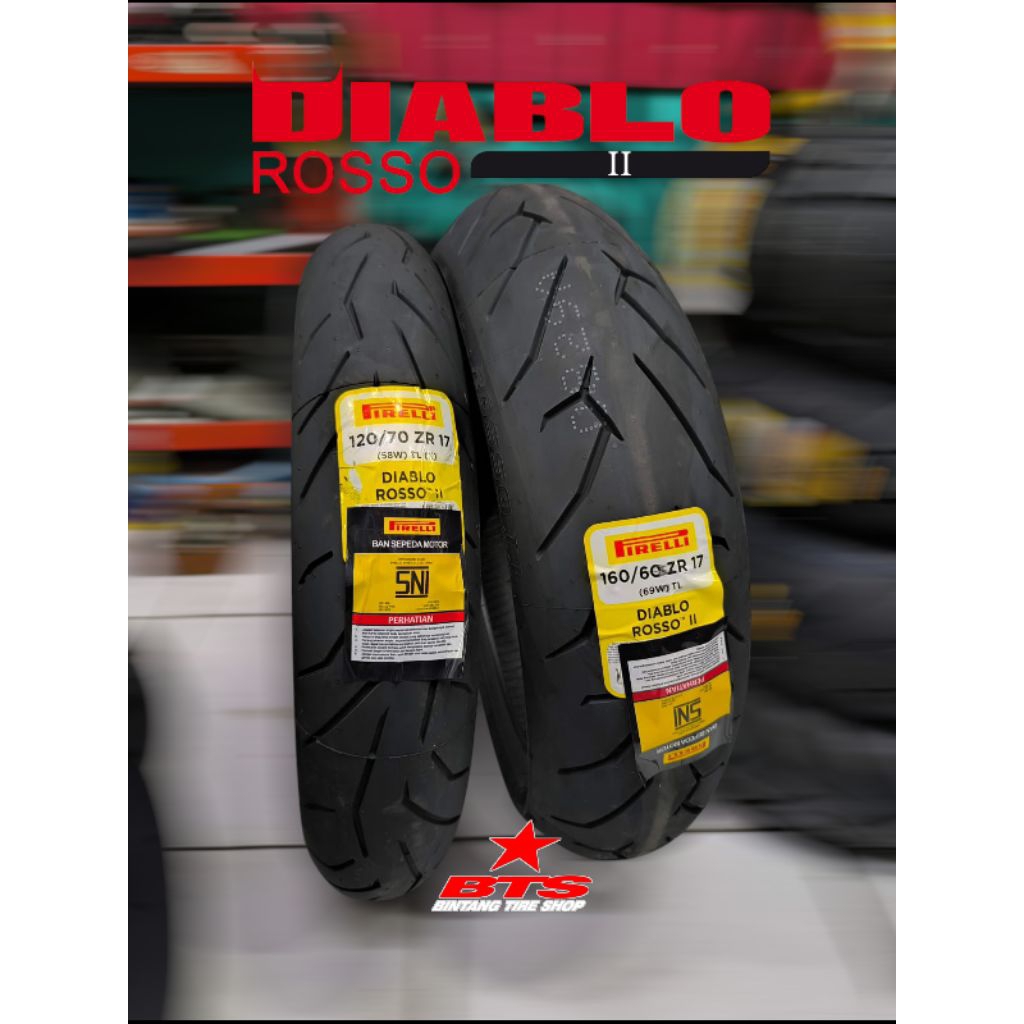 Ban Pirelli 120/70-17 & 180/55-17 ROSSO II RADIAL TIPE