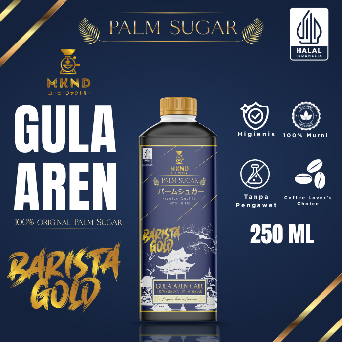 

Gula Aren Cair 250 ML Barista Gold | Palm Sugar | Higienis | Legit Kenta | MKND COFFEE ROASTERY Rp16.999