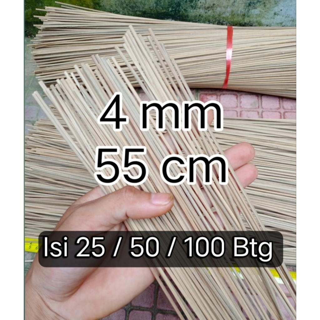 Jeruji Bambu 4 mm Panjang 45 & 50 cm Full Kulitan | Jeruji Dongdang Merpati & Sangkar Burung