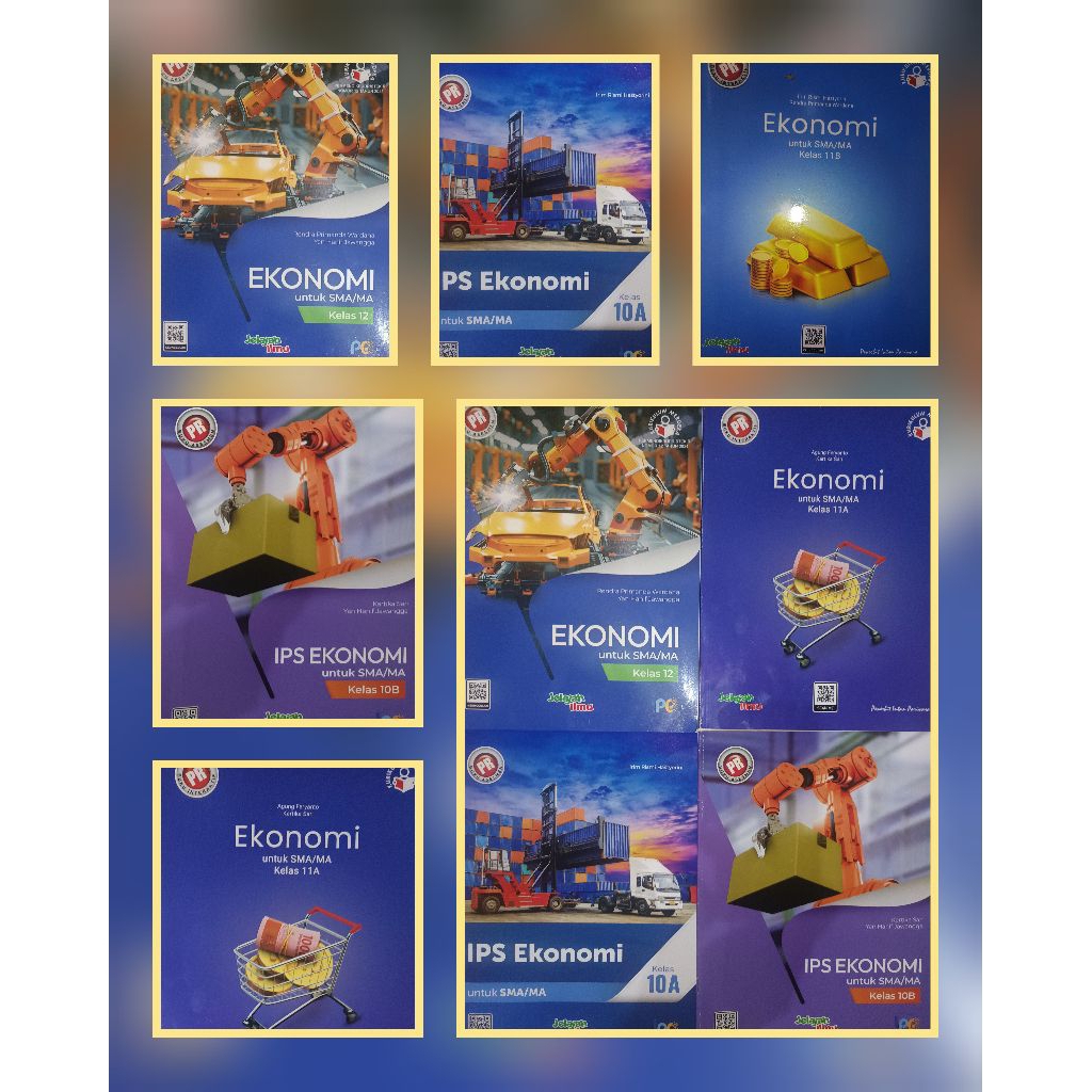 Buku lks/pr Ekonomi kelas 10,11 & 12 semester 1&2 tahun 2024/2025