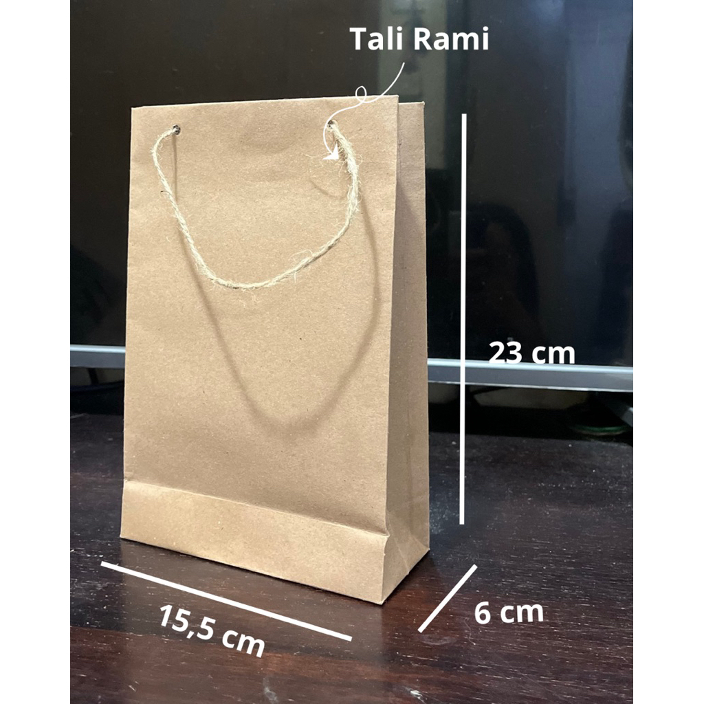 

Paper Bag Polos Murah 15,5 cm x 6 cm x 24 cm Tebal Tas Kertas Tas Souvenir Paper Bag Coklat Paper bag acara paper bag ulang tahun paper bag souvenir paper bag wedding paper bag nikahan paper bag belanja