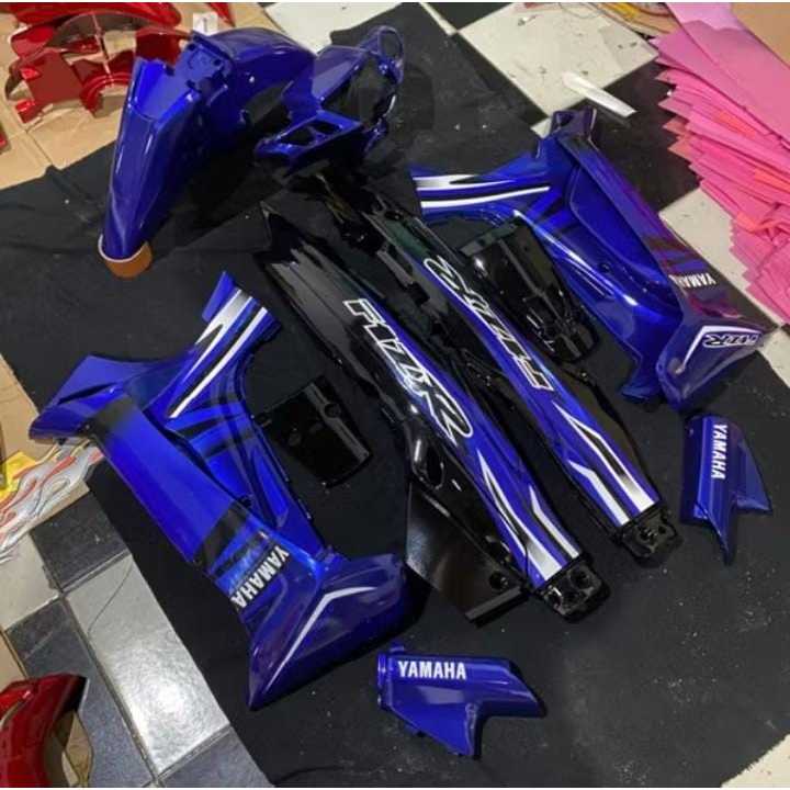 PROMO COD PAKET BODY FULL SET YAMAHA FIZ R WARNA BIRU KOMBINASI HITAM GLOSSY TERMURAH TERLARIS REPLI