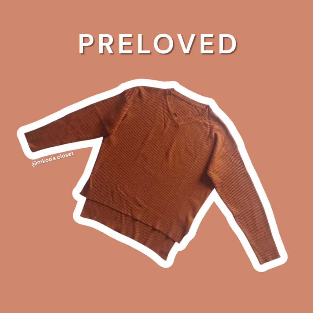 Top Knit Rajut Premium V Neck Atasan Wanita LIZZY [PRELOVED]