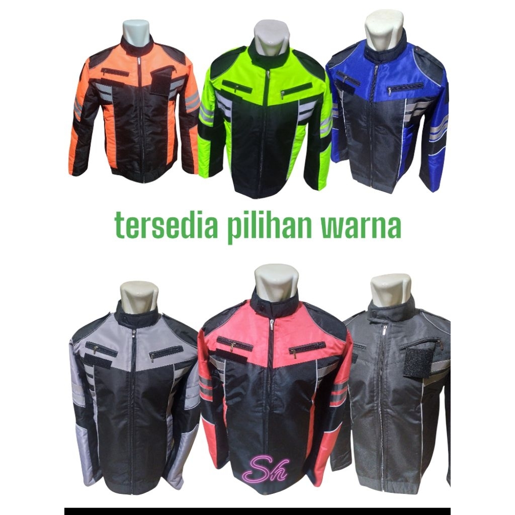 Jaket Touring Biker Bahan Taslan Milky Terbaru