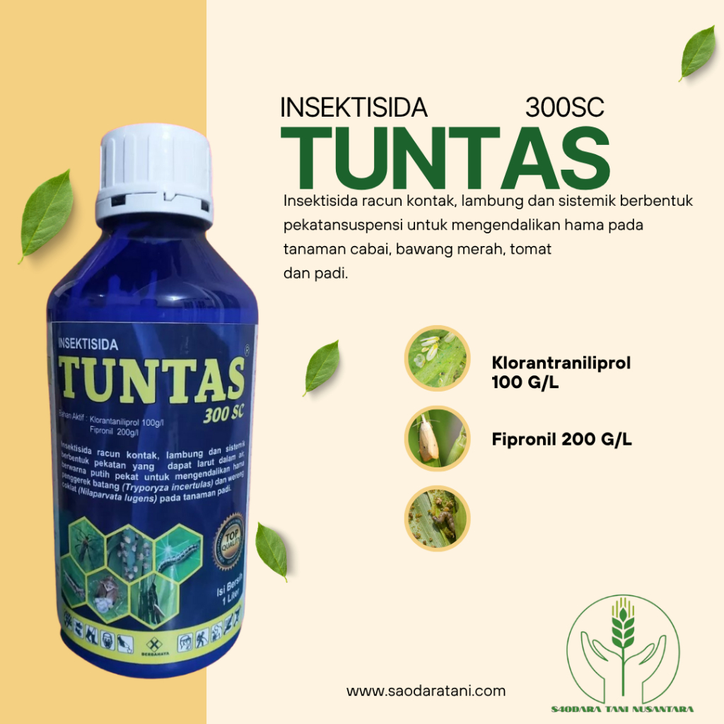 Insektisida TUNTAS 300SC | 1Liter | kloraniliprol | Fipronil |