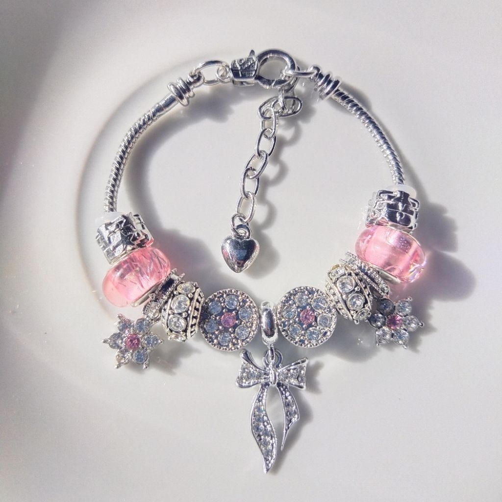Gelang Pandora Charm Titanium Anti Karat