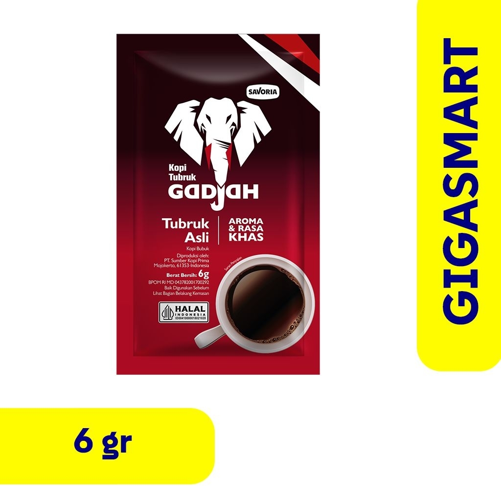 

Kopi Tubruk Asli Gadjah Kemasan Sachet @6gr, 1 Pcs