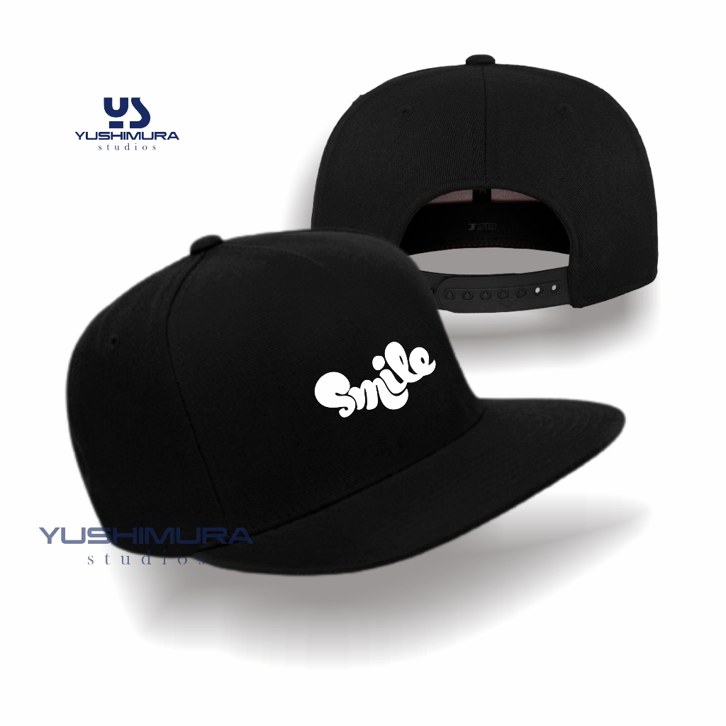 Yushimura Topi Snapback Pria Original Distro Caps Smile