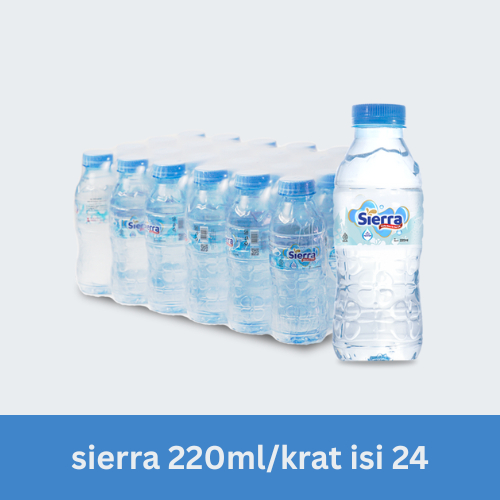 

SIERRA Compact 220 ML Mineral Water Bottles - 24 Pack in a Box - Air Minum Mineral Botol Kecil 220ml