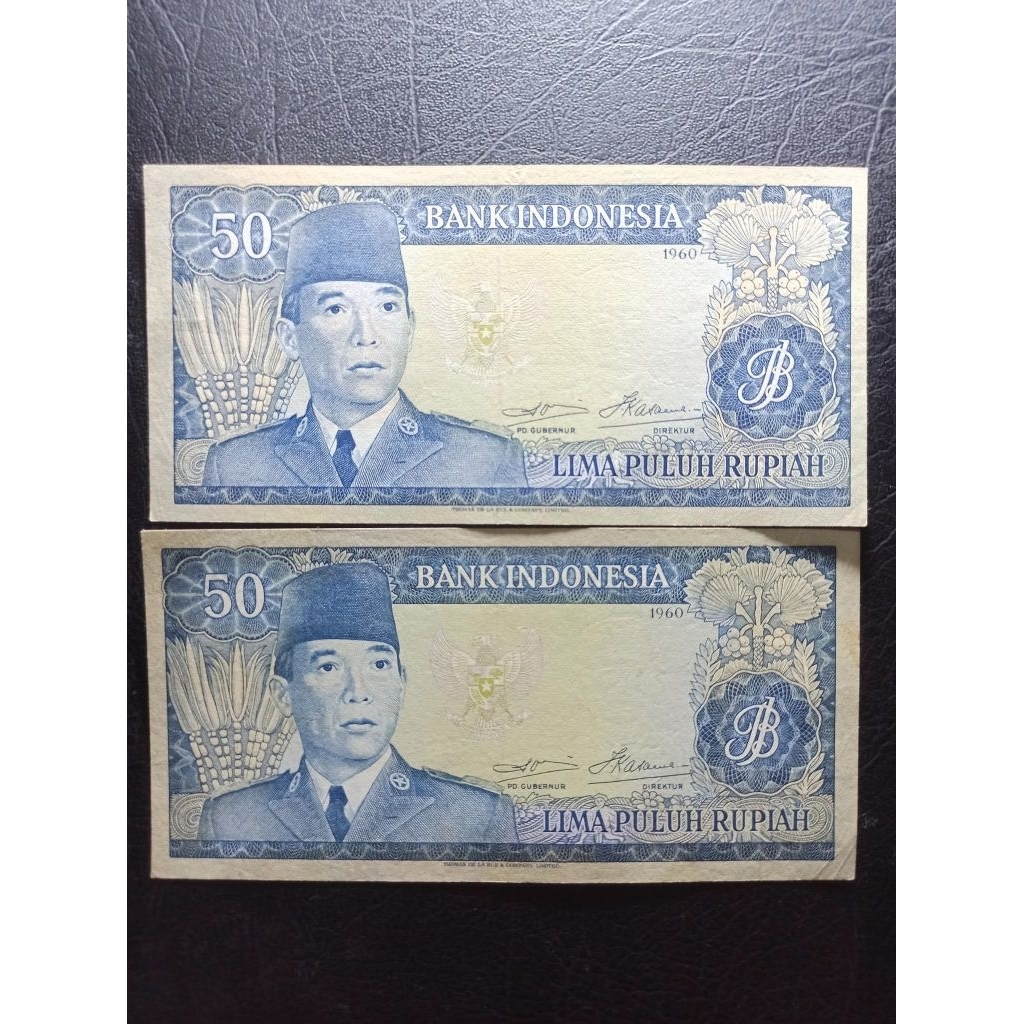 UANG KUNO 50 RUPIAH SOEKARNO TAHUN 1960 BAGUS