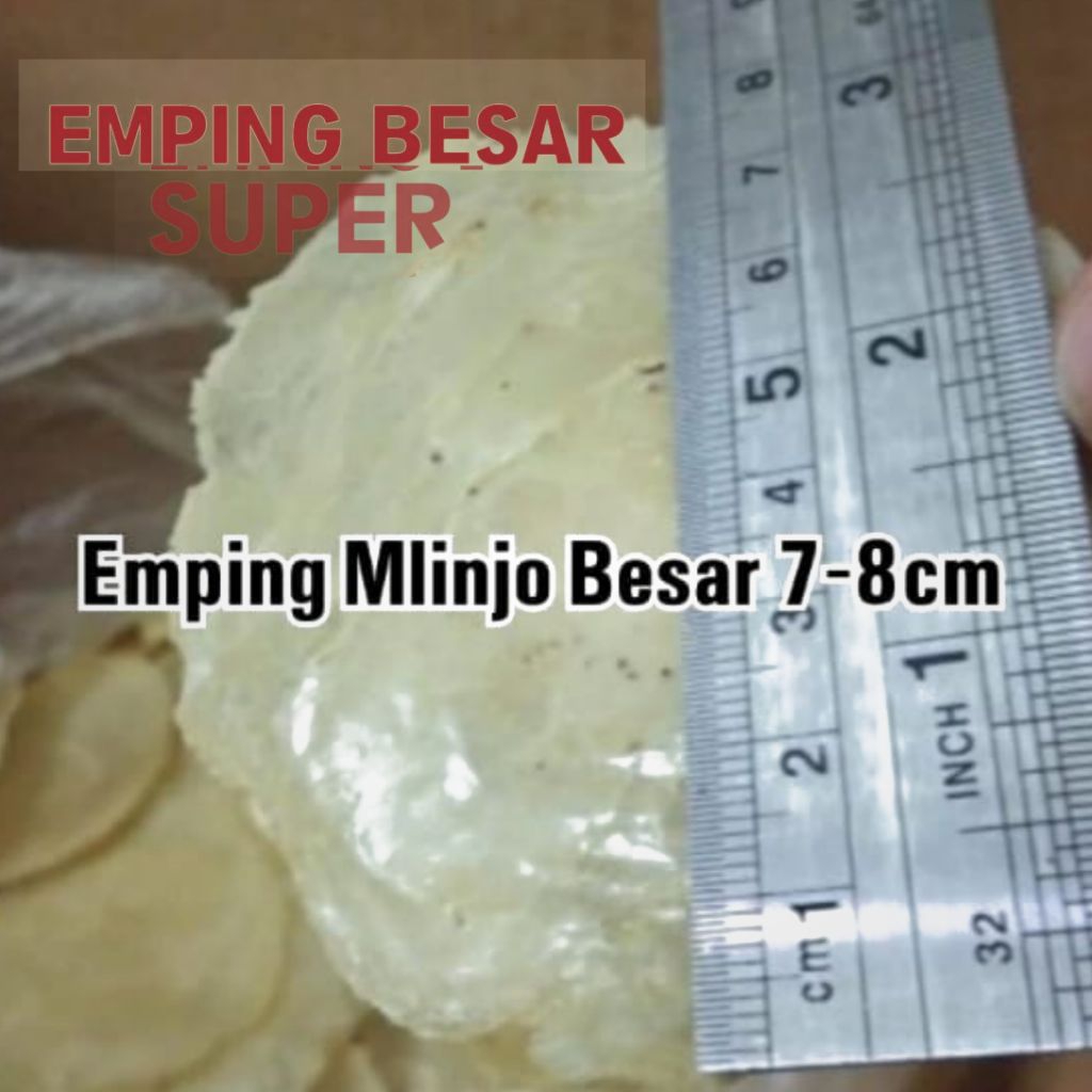 

produk iii Emping melinjo super jumbo tipis kering oleh oleh khas Pandeglang Banten