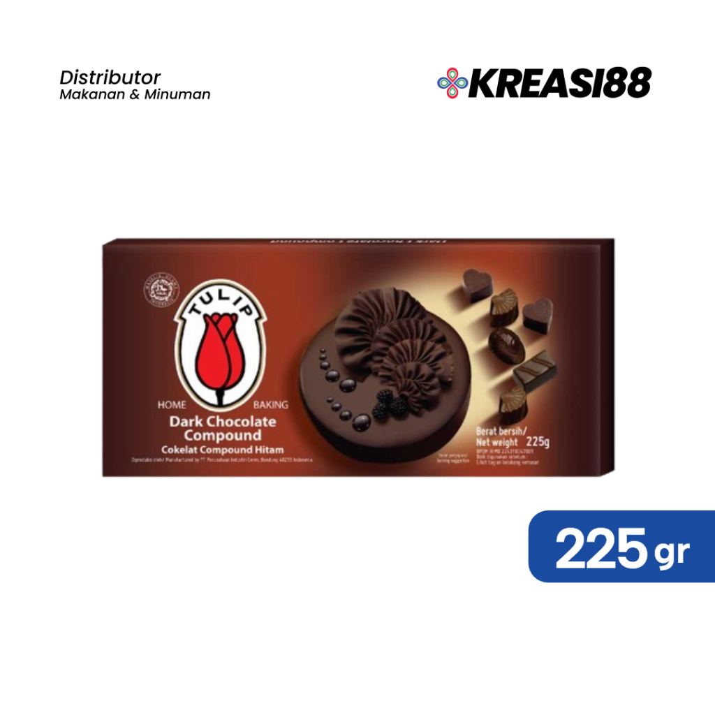 

Tulip Dark Chocolate Compound Hitam 225gr / Coklat Batang Surabaya