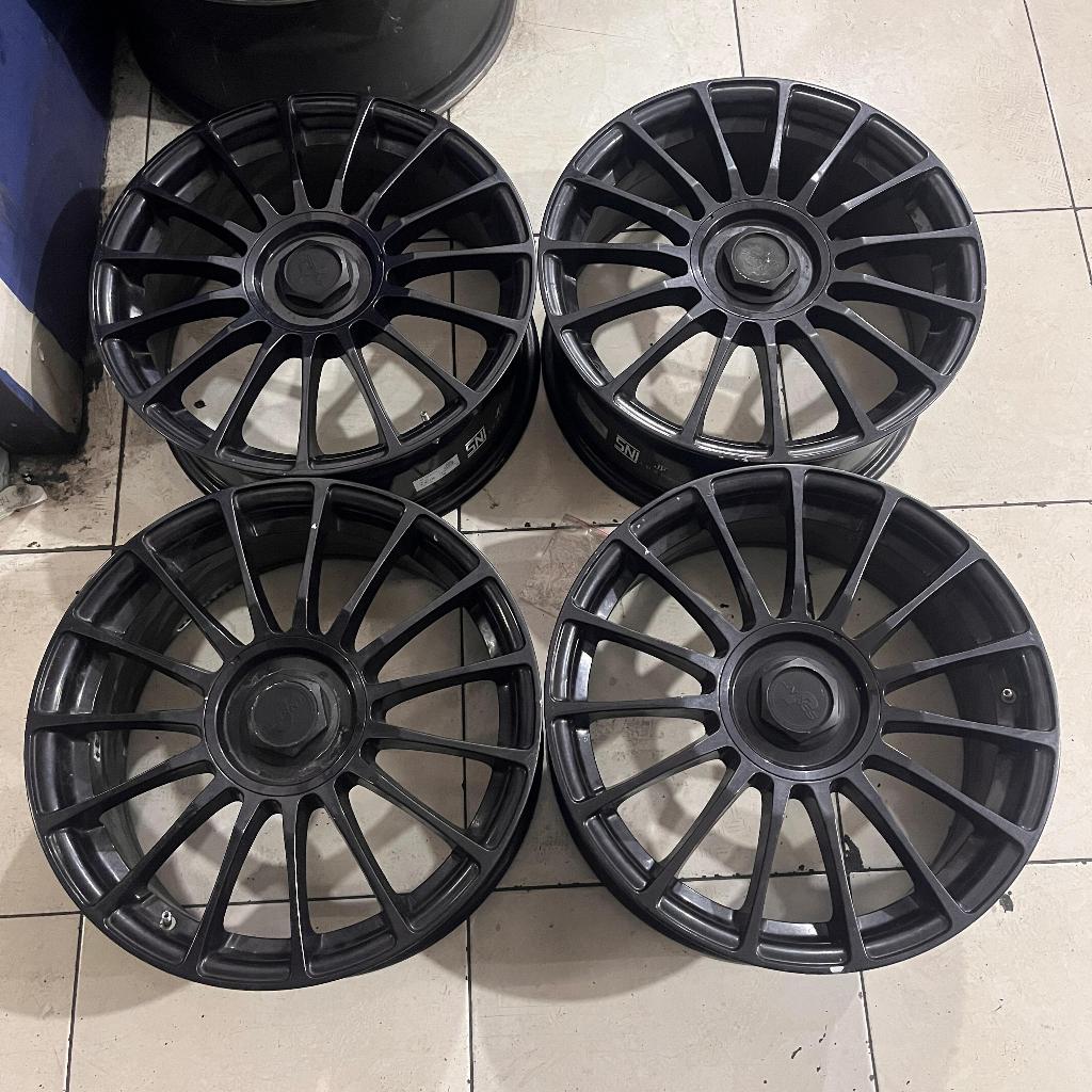 VELG MOBIL RACING OZ RACING RING 17 LEBAR 7,5 LUBANG BAUT PCD 4X100, 4X114 ET42 PELEK BEKAS