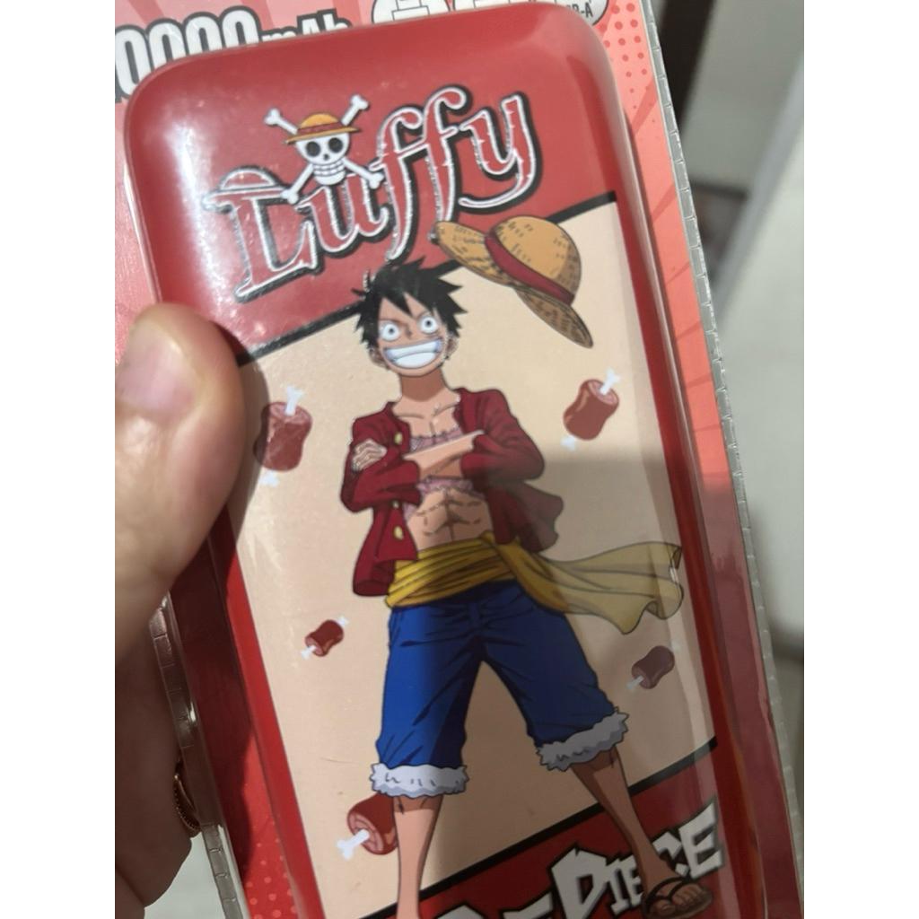 powerbank miniso  x one piece luffy original new segel 10000 mah
