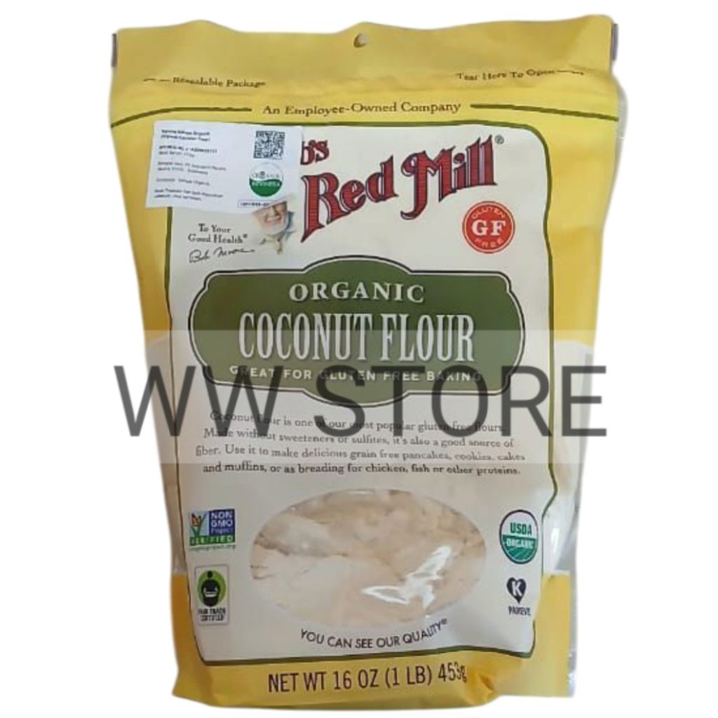 

Tepung kelapa organik BEBAS GLUTEN FREE USA Bob's Red Mill Organic Coconut Flour 453g