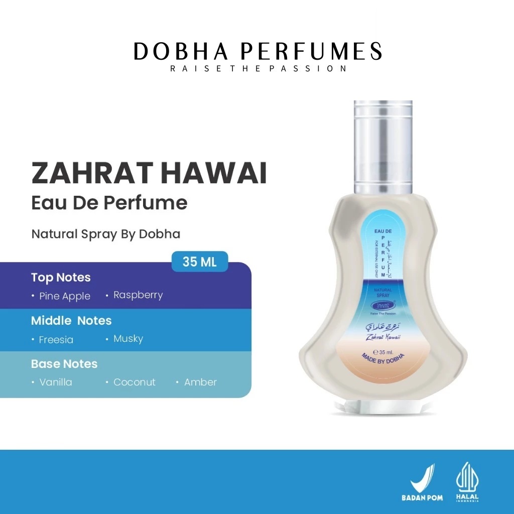 Parfum Zahrati Hawaii 35ml Original Dobha Perfume