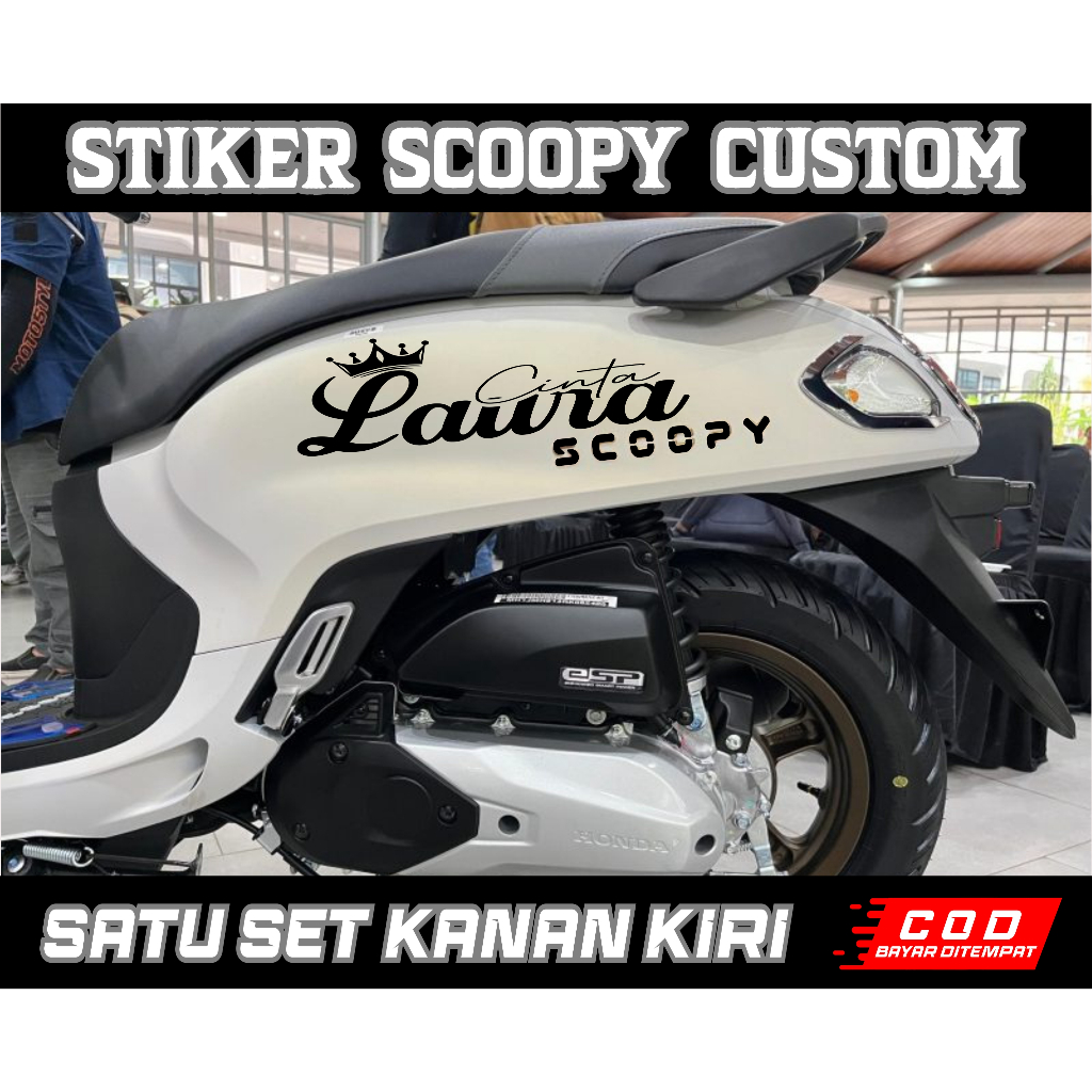 STICKER CUTTING CUSTOM NAMA ALL SCOOPY BODY MOTOR VARIASI CUTTING STICKER