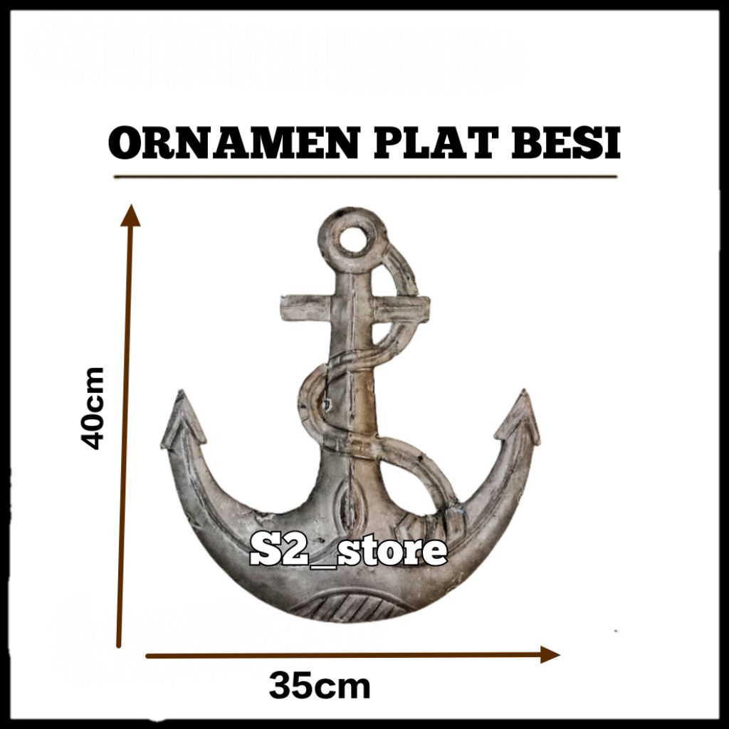 Ornamen pagar besi tempa klasik jangkar hiasan pagar ralling balkon teralis