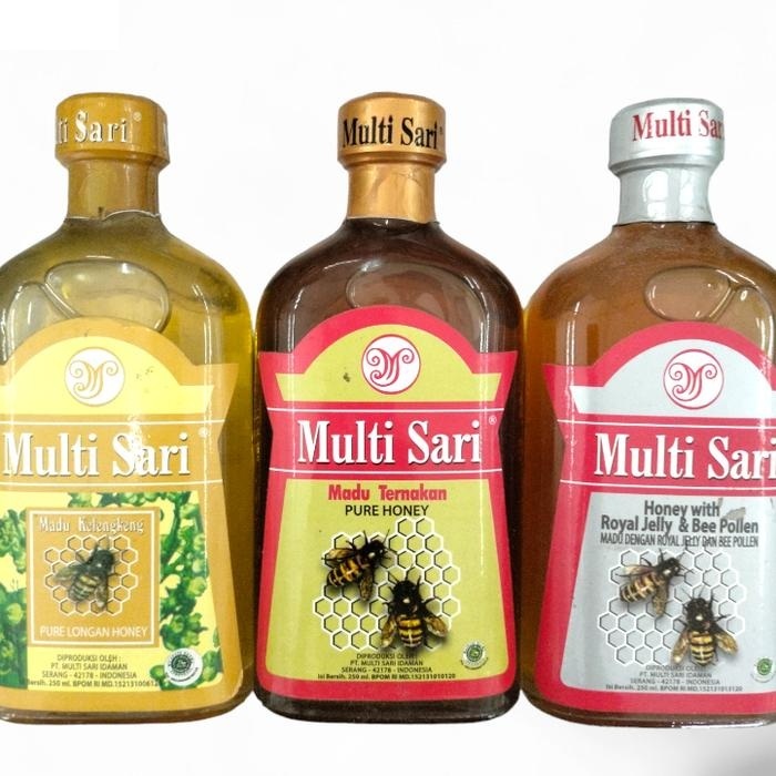 

[oddsolshop] pekanbaru/Multi Sari Madu 250ML Rasa Ternakan Kelengkeng Honey Royal Jelly Bee Pollen