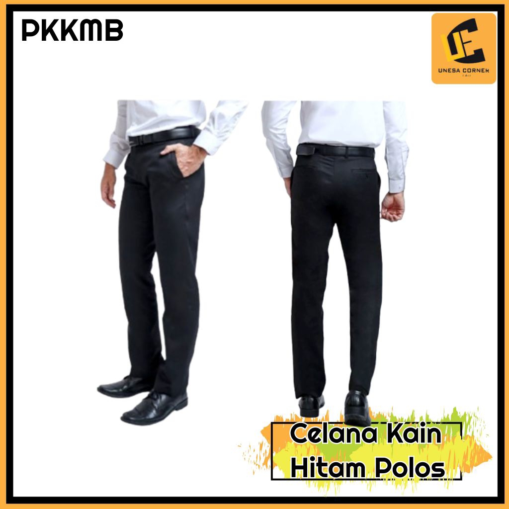 Celana Kain Hitam Polos/PKKMB/Ospek/Celana formal