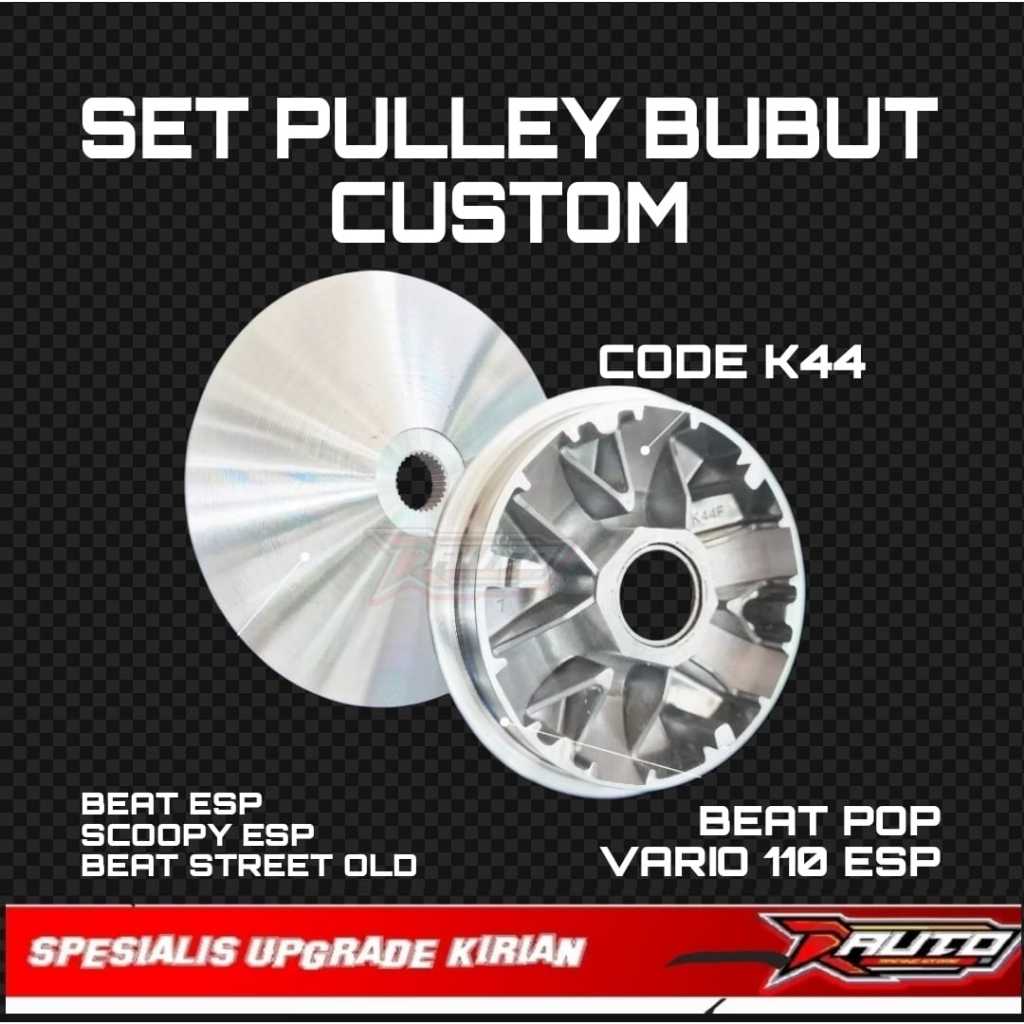 PULLEY SET BUBUT DERAJAT RUMAH ROLLER BEAT FI RACING PULLEY RACING VARIO 110 ESP - RUMAH ROLLER BEAT