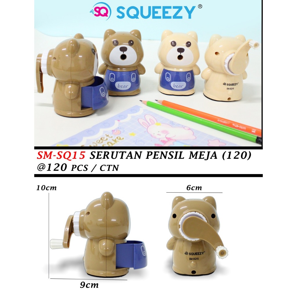 

Rautan Pengserut Pensil Meja Putar Bentuk Lucu Rotary Pencil Sharpener