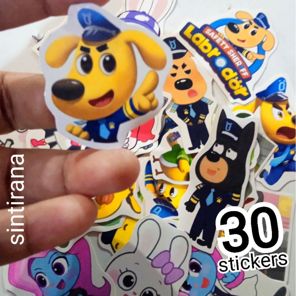 

STIKER POLISI LABRADOR 30 Pcs Polisi Labrador Sticker set