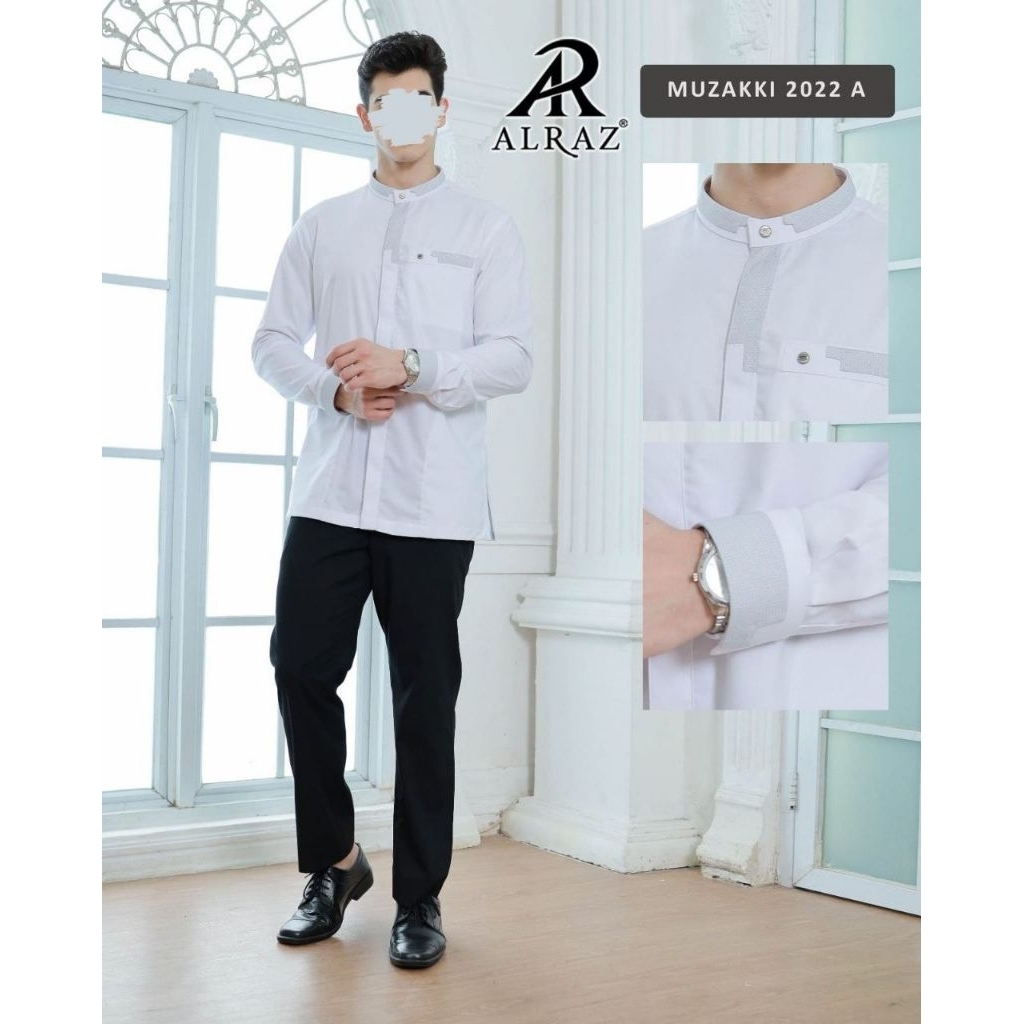 Koko ALRAZ Putih Lengan Panjang Kekinian Premium