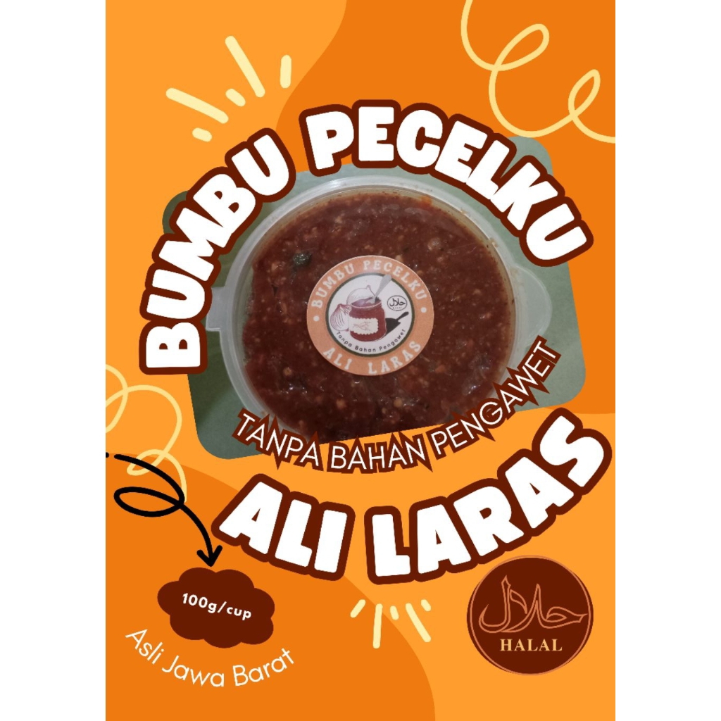 

Bumbu pecelku Ali Laras tanpa bahan pengawet kemasan 100gr