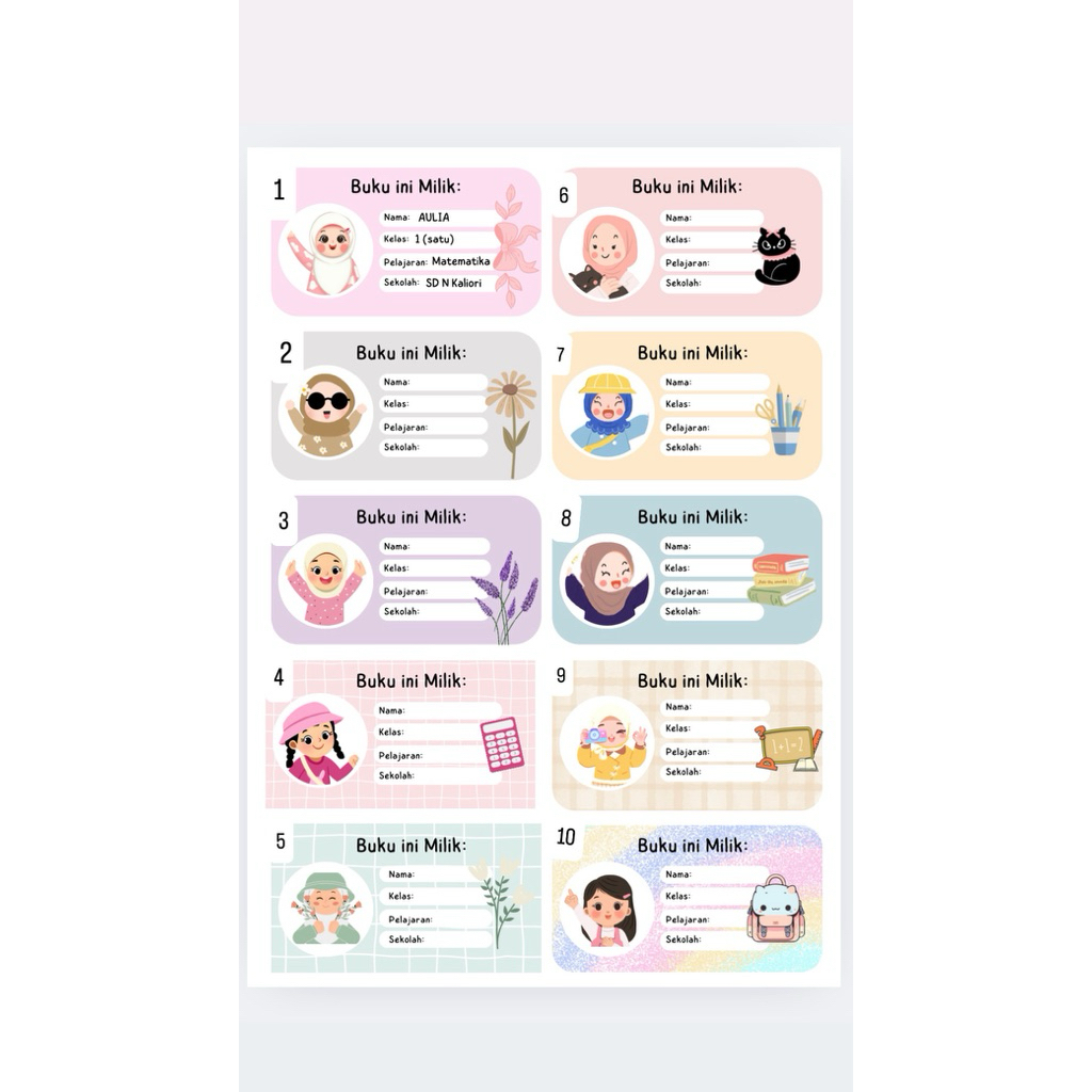 

STIKER BUKU MAPEL ANAK SEKOLAH / STIKER BUKU CUSTOM