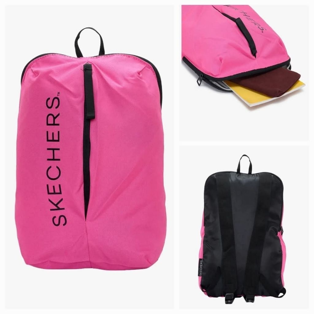 SALEEE 100% Original Skechers SP Basic S633 Unisex Backpack - Navy, Abu dan Pink Kode Produk: SKESBP