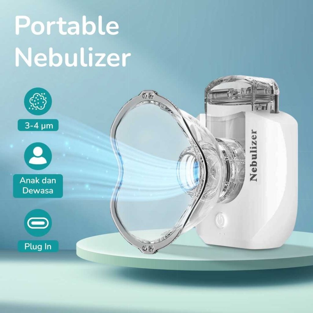 Nebulizer Uap Portable Bayi Batuk Pilek Alat Terapi Pernapasan Handheld Inhaler Atomizer
