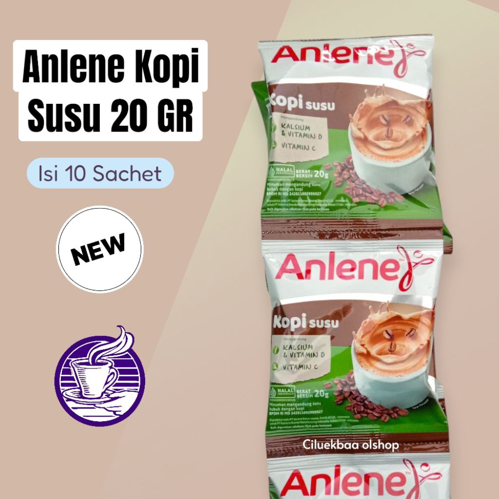 

10 Pcs Anlene Kopi Susu Hi Calcium 20 GR