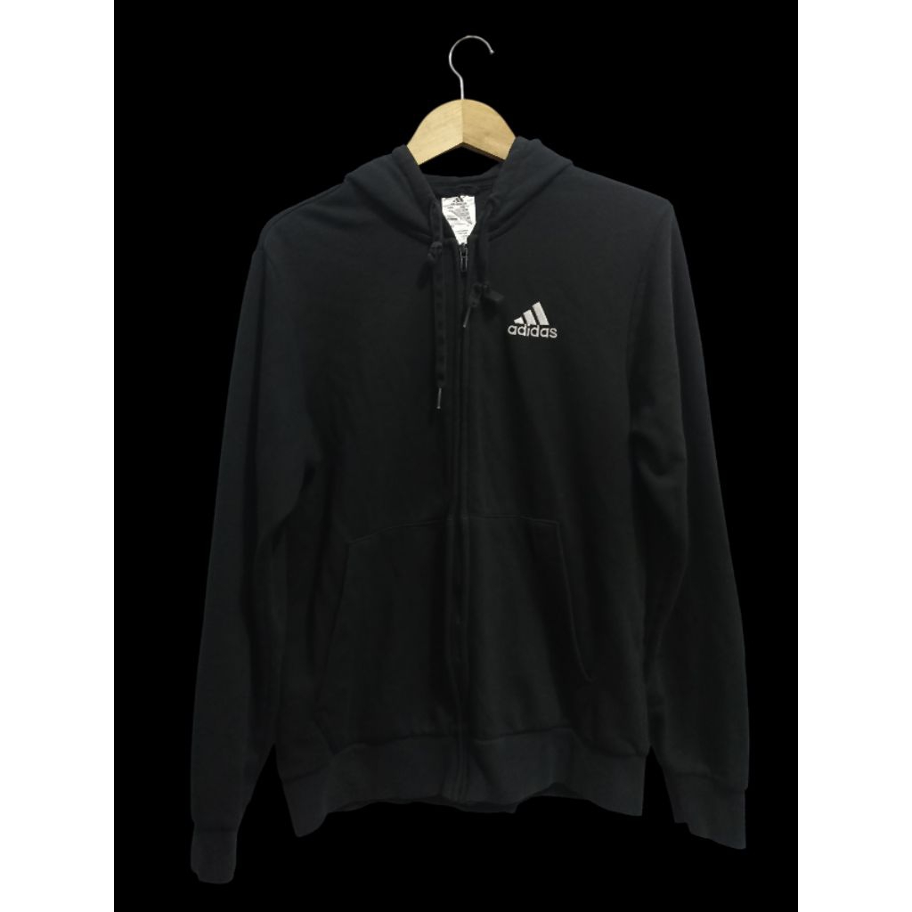 preloved hoodie zipper Adidas hitam size M