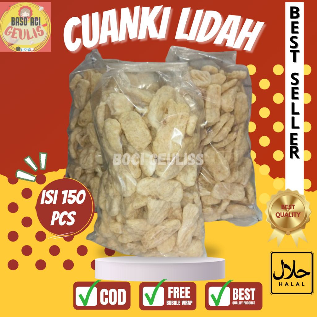 

Cuanki Lidah Toping Baso Aci Seblak Asli Garut Isi 150 biji Premium