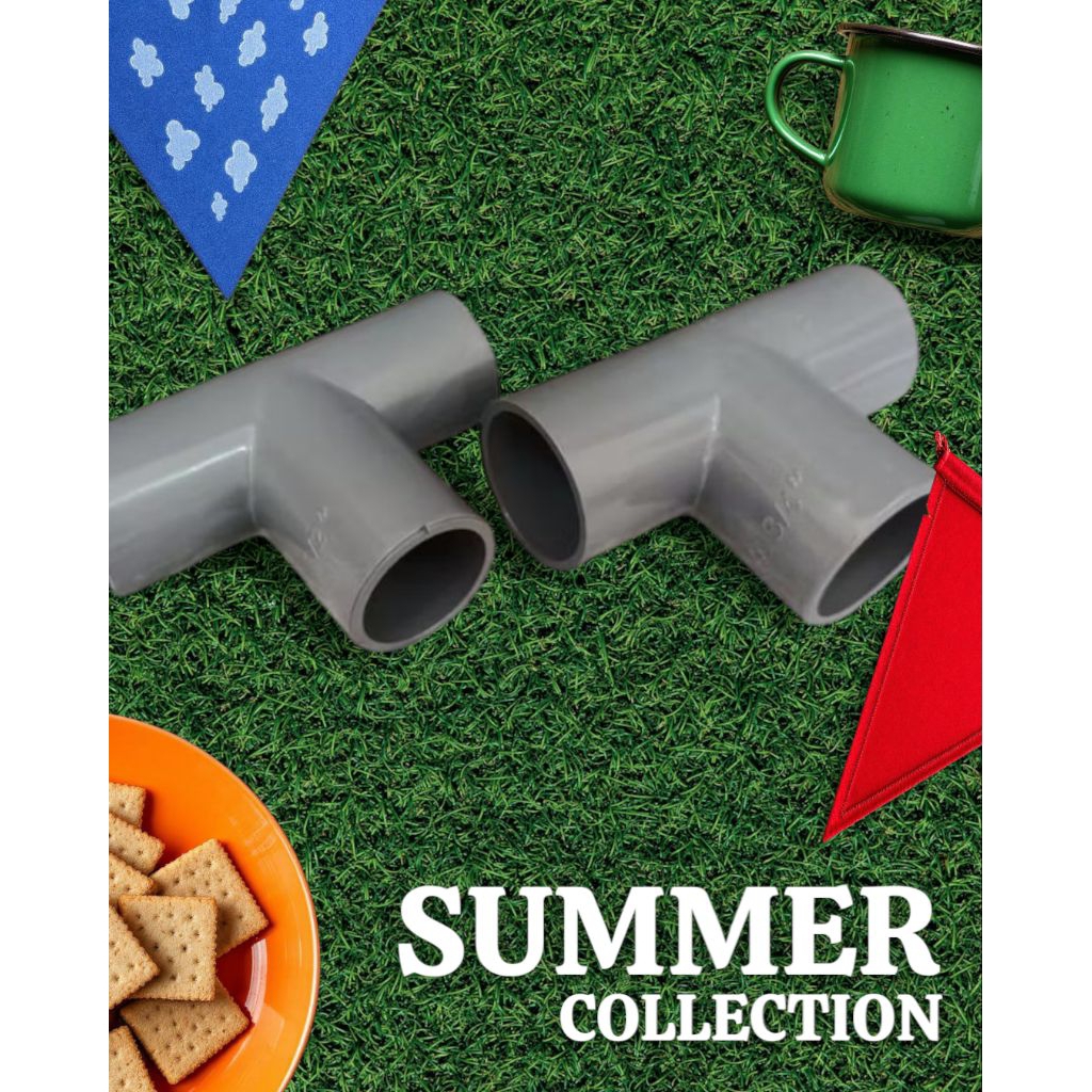 Tee / T Fitting PVC Merk AW rucika  Jaya 1/2" - 3/4