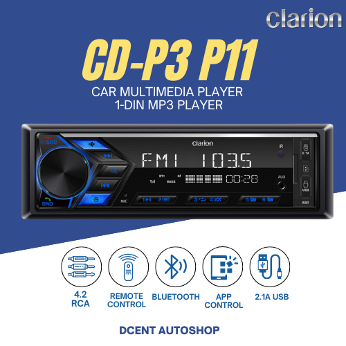 Single Din Mobil MP3 Player - Clarion CD-P3 P11 Radio - Single Din MP3 Player - Car Multimedia Playe