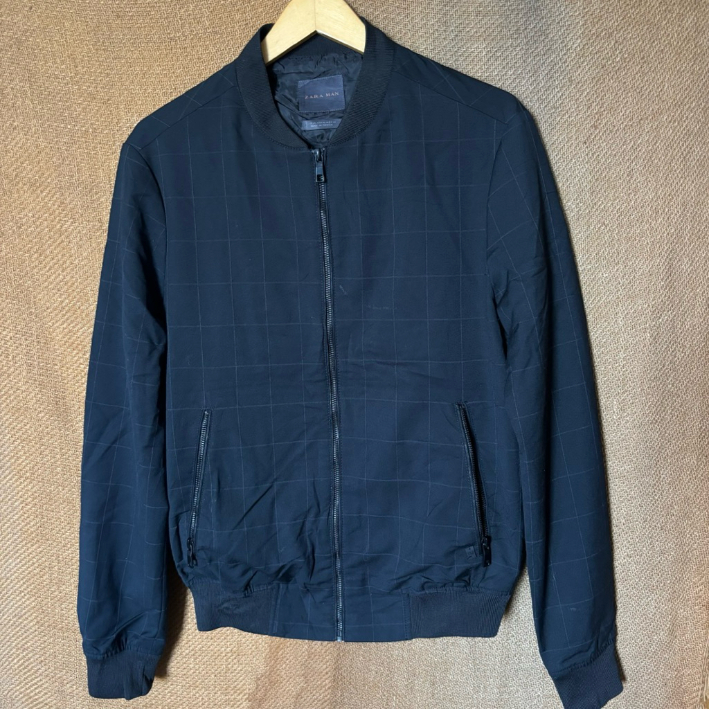 Zara Man Tartan Bomber Jacket