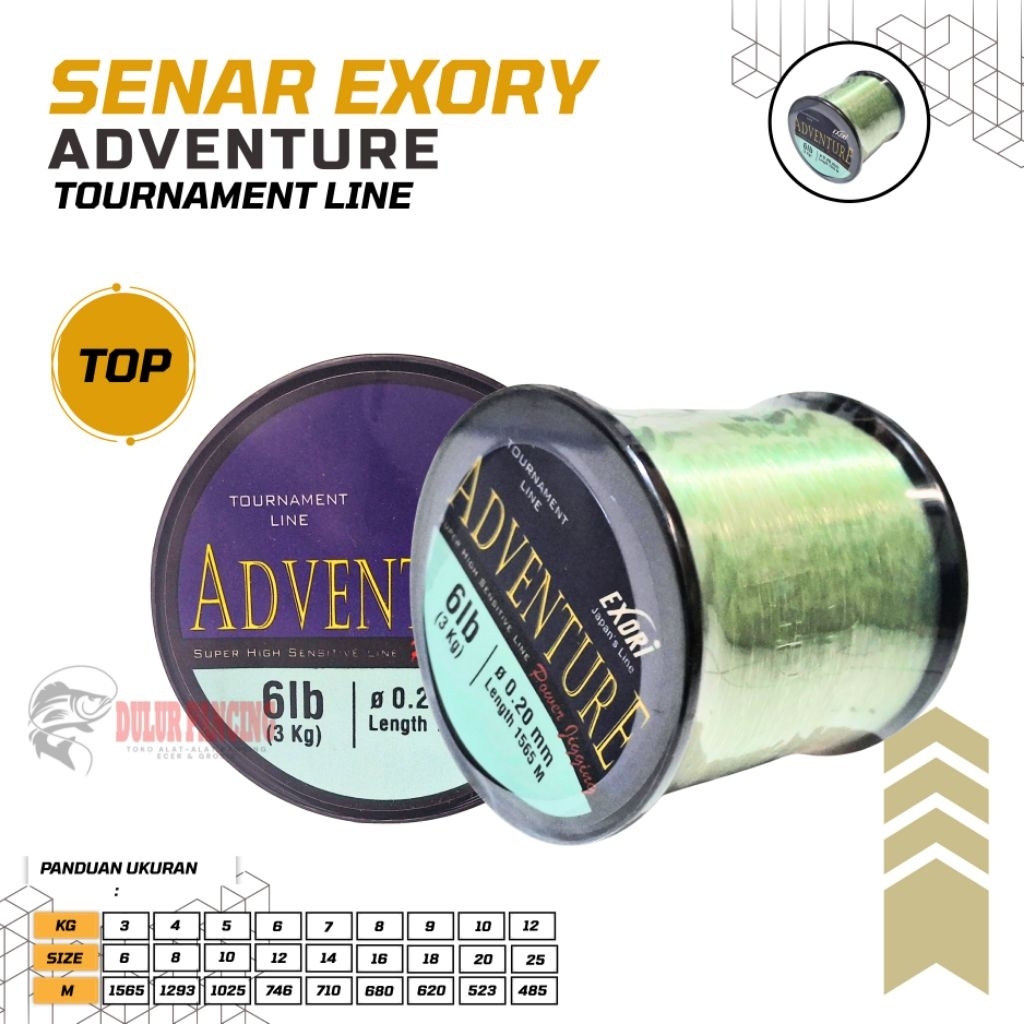 senar pancing gulungan besar exory adventure