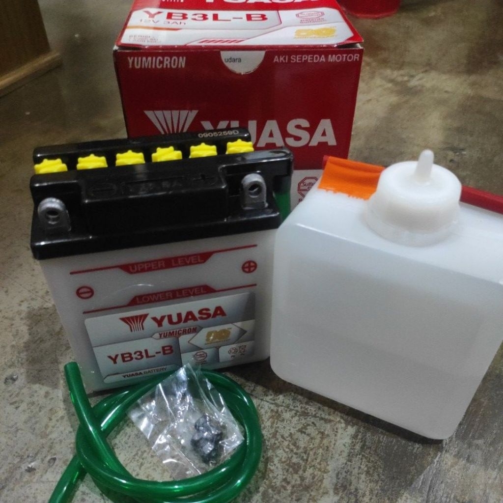 aki accu satria 2 tak lumba hiu Rx king original YUASA