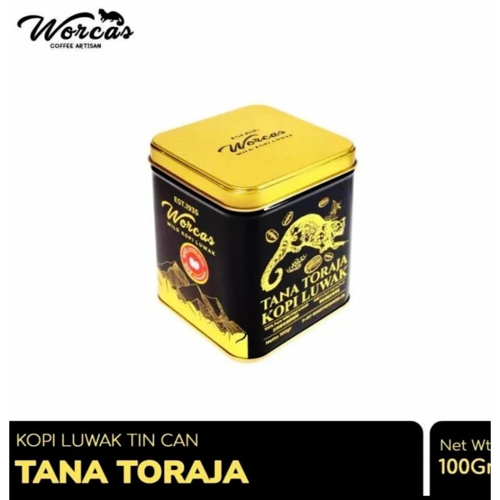 

WORCAS Kopi Tana Toraja 100gr Tin Can
